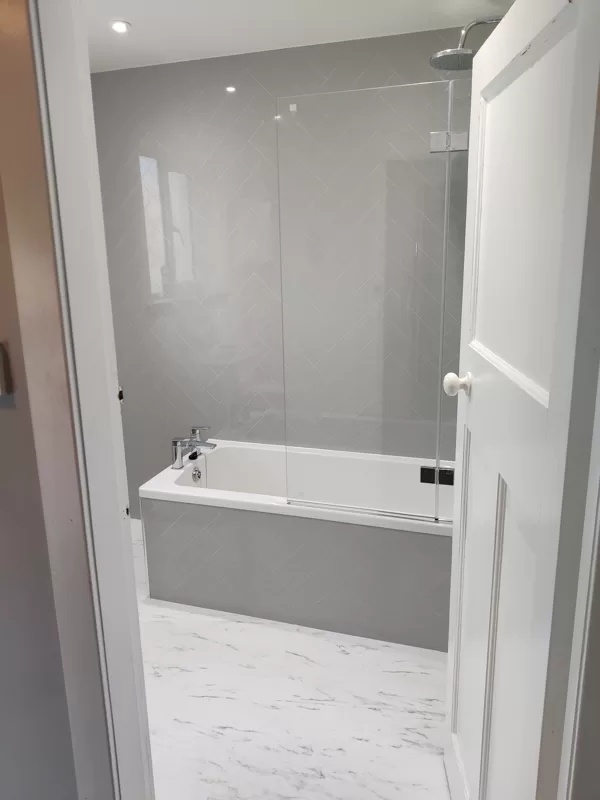 GREY GLOSS HERRINGBONE